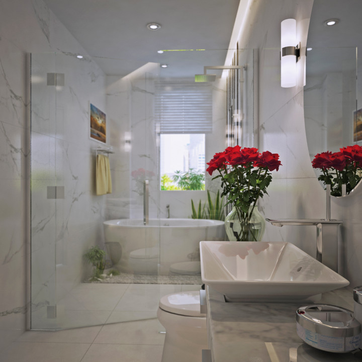 NHÀ TẮM LÁT GẠCH ẤN ĐỘ