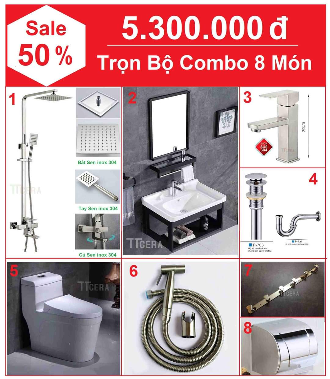 Cửa Hàng Thiết Bị Vệ Sinh Giá Sĩ Tại Hóc Môn COMBO 3-Cửa Hàng Thiết Bị Vệ Sinh Giá Sĩ Tại Hóc Môn