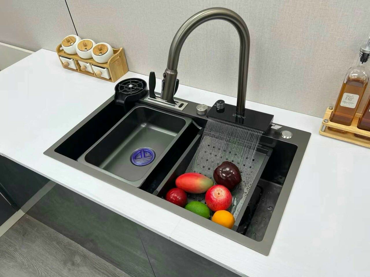 chậu chén màu đen inox 304 chính hãng